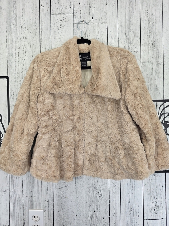 Sisters Outerwear Jackets & Blazers - Sisters Outerwear Beige Faux Fur Cropped Jacket Size Medium Winter Holiday Event